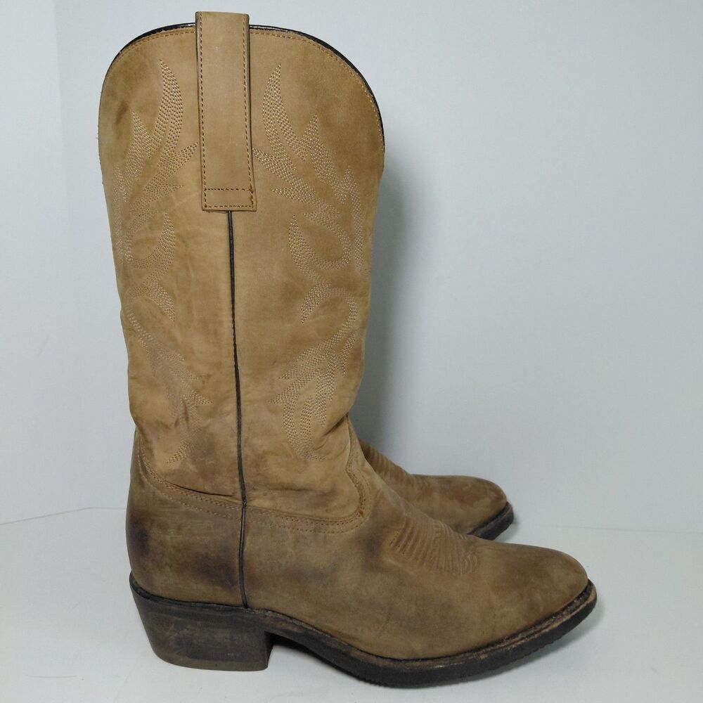 Masterson Boot Co Cowboy Brown Leather Boots Men's Size 8.5 D